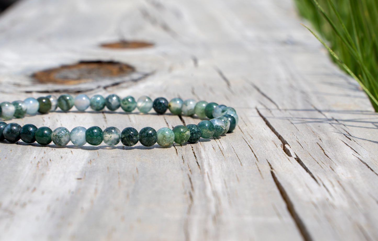 Moss Agate - Thin Band