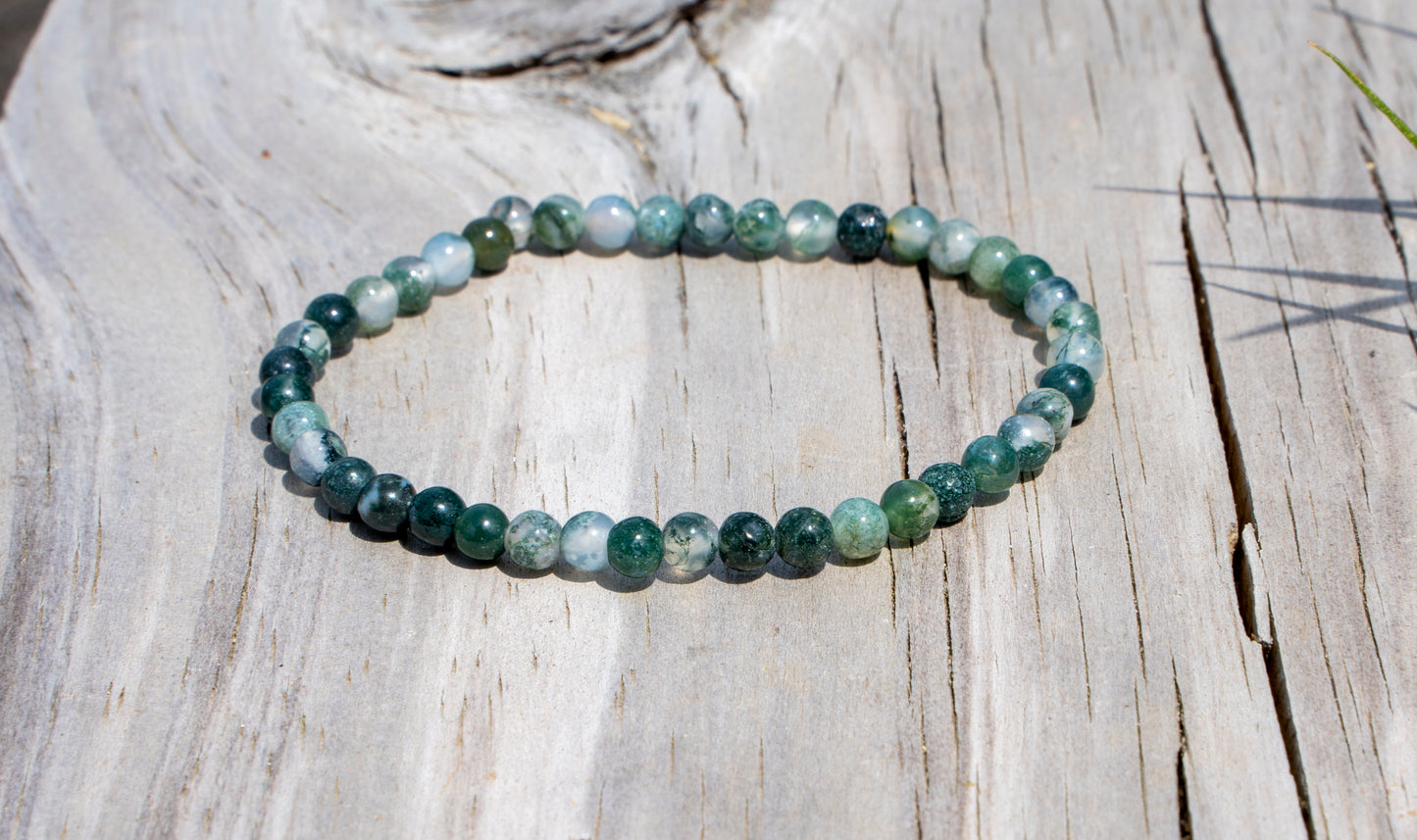 Moss Agate - Thin Band